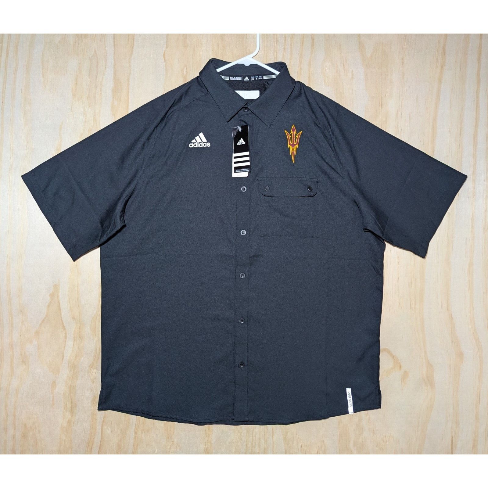 Adidas Adidas Men's XL Button Down Shirt ASU Sun Devils Climalite Size US XL / EU 56 / 4 - 1 Thumbnail