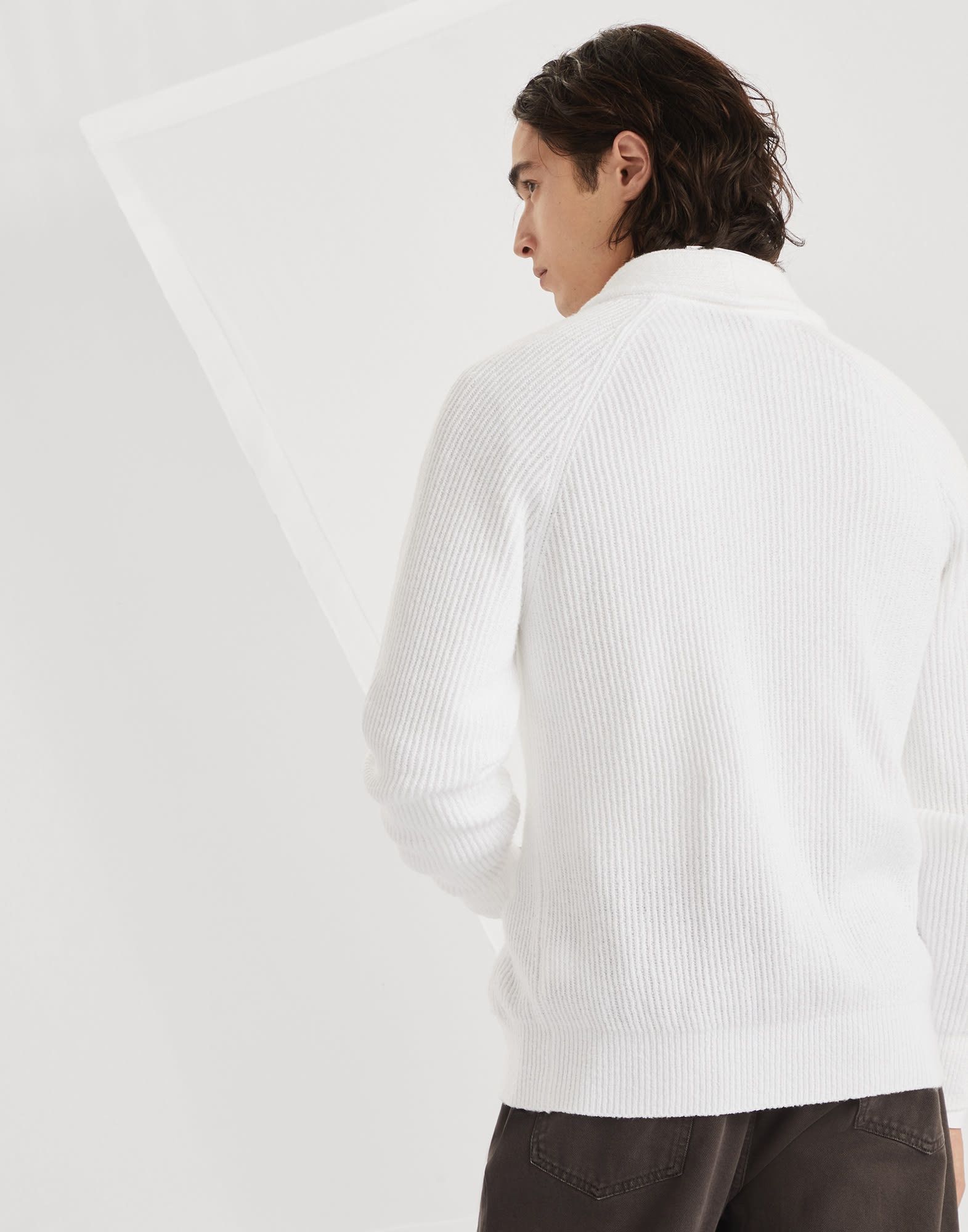 Brunello Cucinelli o1w1db10326 Cardigan in White Size US M / EU 48-50 / 2 - 3 Thumbnail