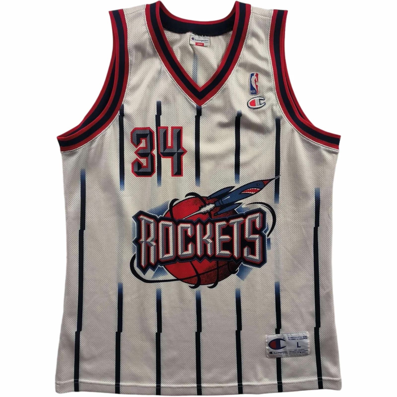 Champion Houston Rockets Olajuwon Champion EU home NBA jersey size L Size US L / EU 52-54 / 3 - 1 Thumbnail