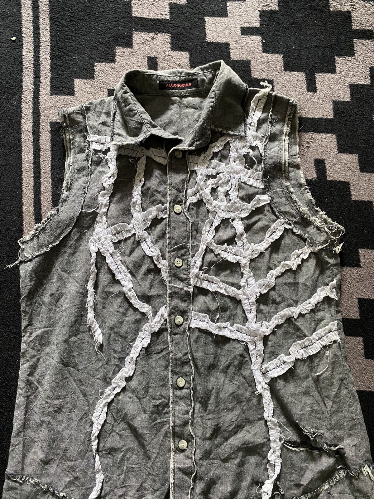 20471120 Japanese Algonquins spider web distressed button shirts Size US M / EU 48-50 / 2 - 3 Thumbnail