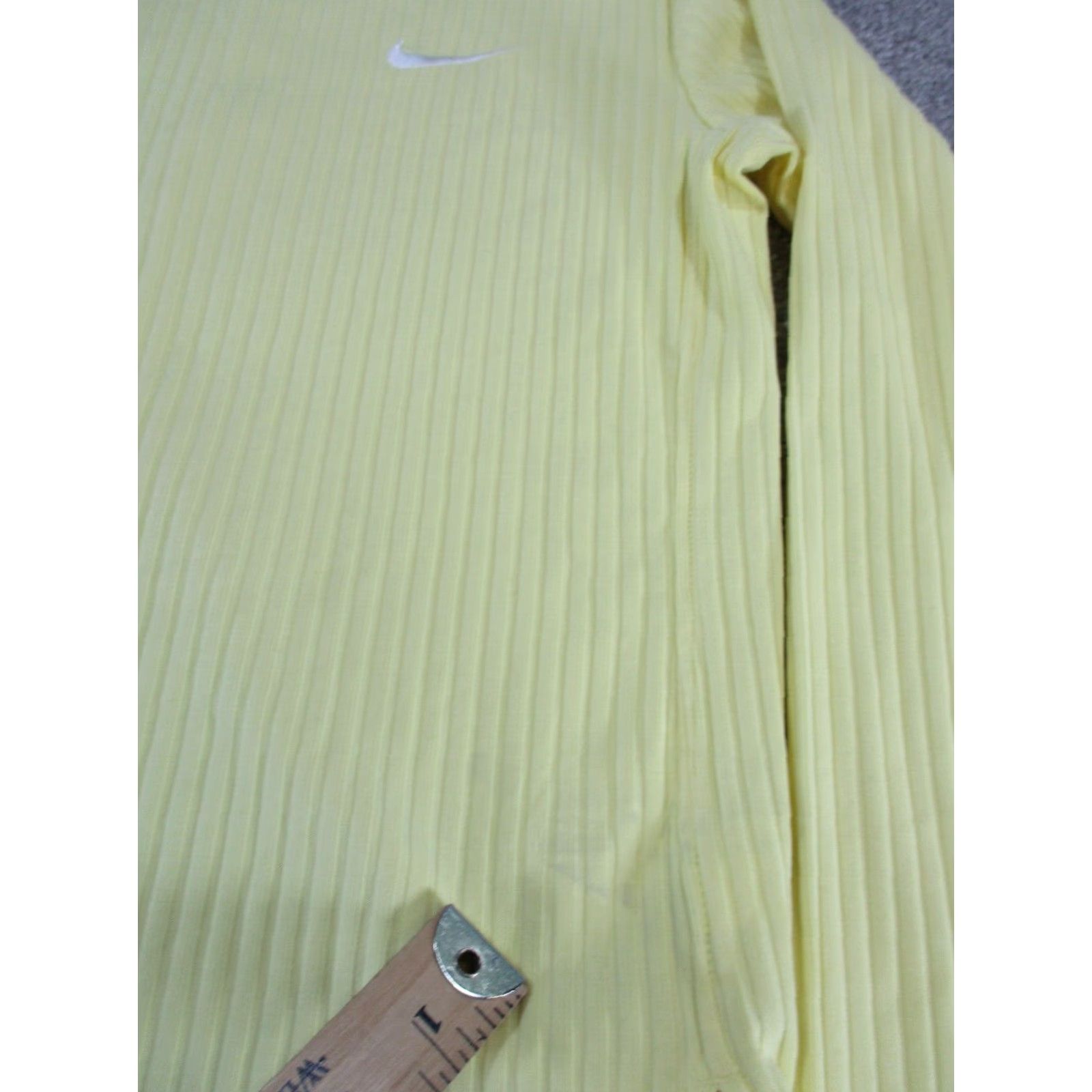 Nike Nike Sweater Womens XS Yellow Ribbed Cotton Jersey Pullover Knit Crewneck Jumper Sweatshirt Shirt Womens XS Yellow Nike Sweater Size XS / US 0-2 / IT 36-38 - 6 Thumbnail