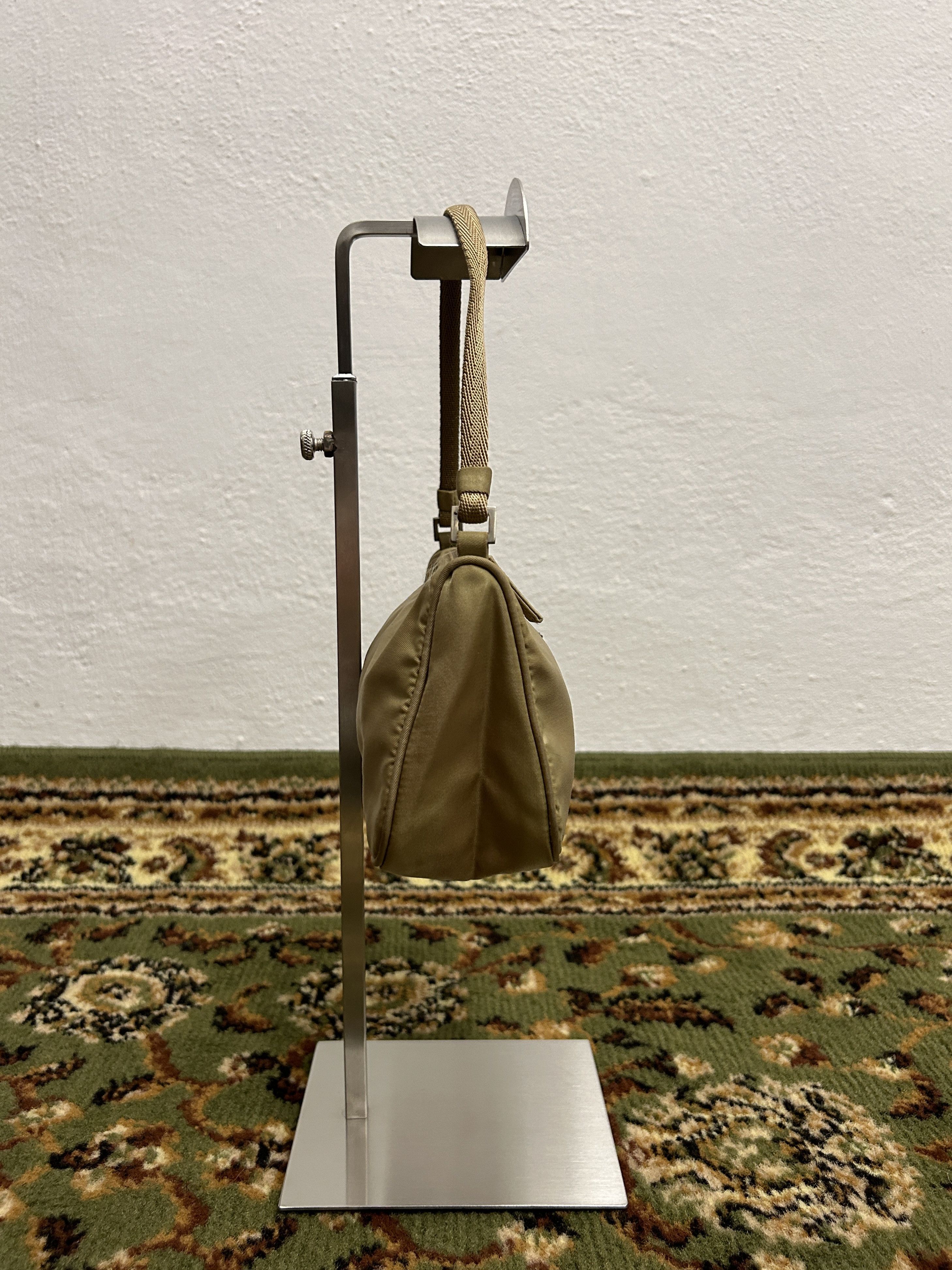 Archive Prada nylon triangle logo mini handbag