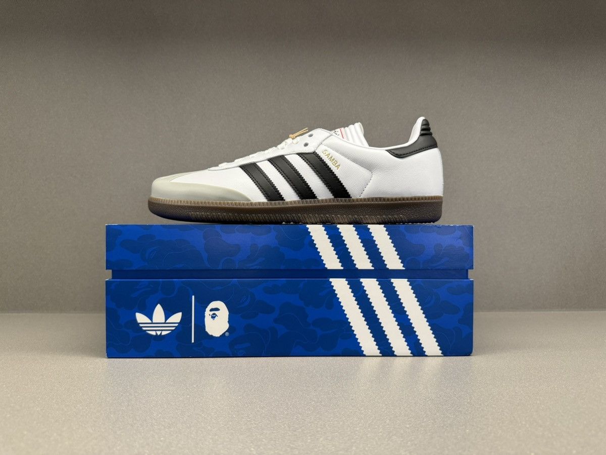 Adidas × Bape Adidas Samba Bape White Black Gum Size US 9 / EU 42 - 2 Thumbnail