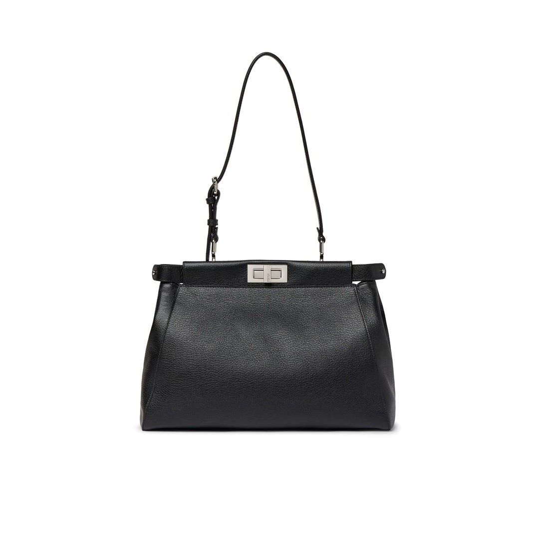 Fendi FENDI $7100 My Peekaboo Medium Black Leather Bag New & Authe Size ONE SIZE - 4 Thumbnail