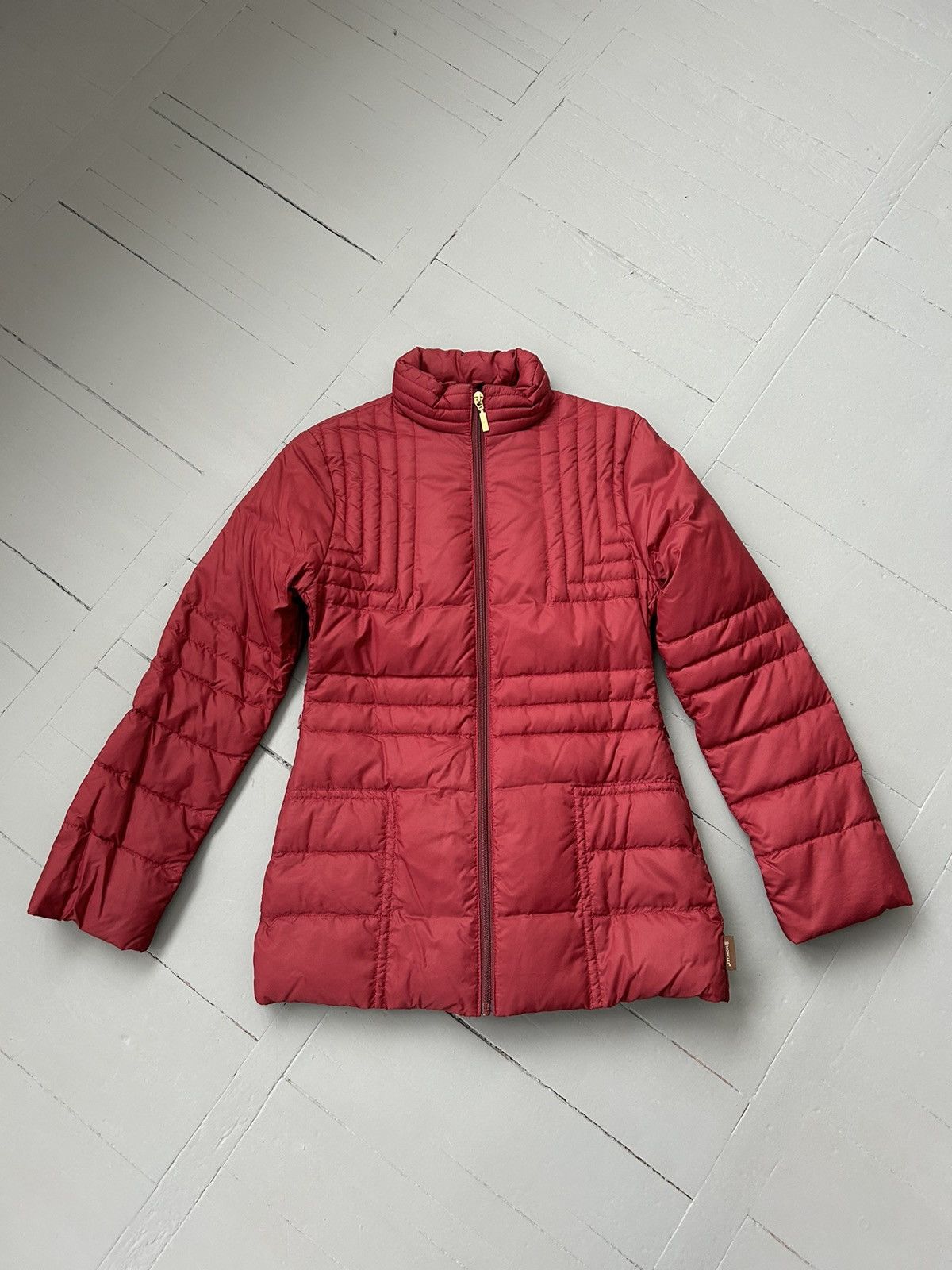 image of Moncler Down Puffer Jacket in Red, Women's (Size Small)