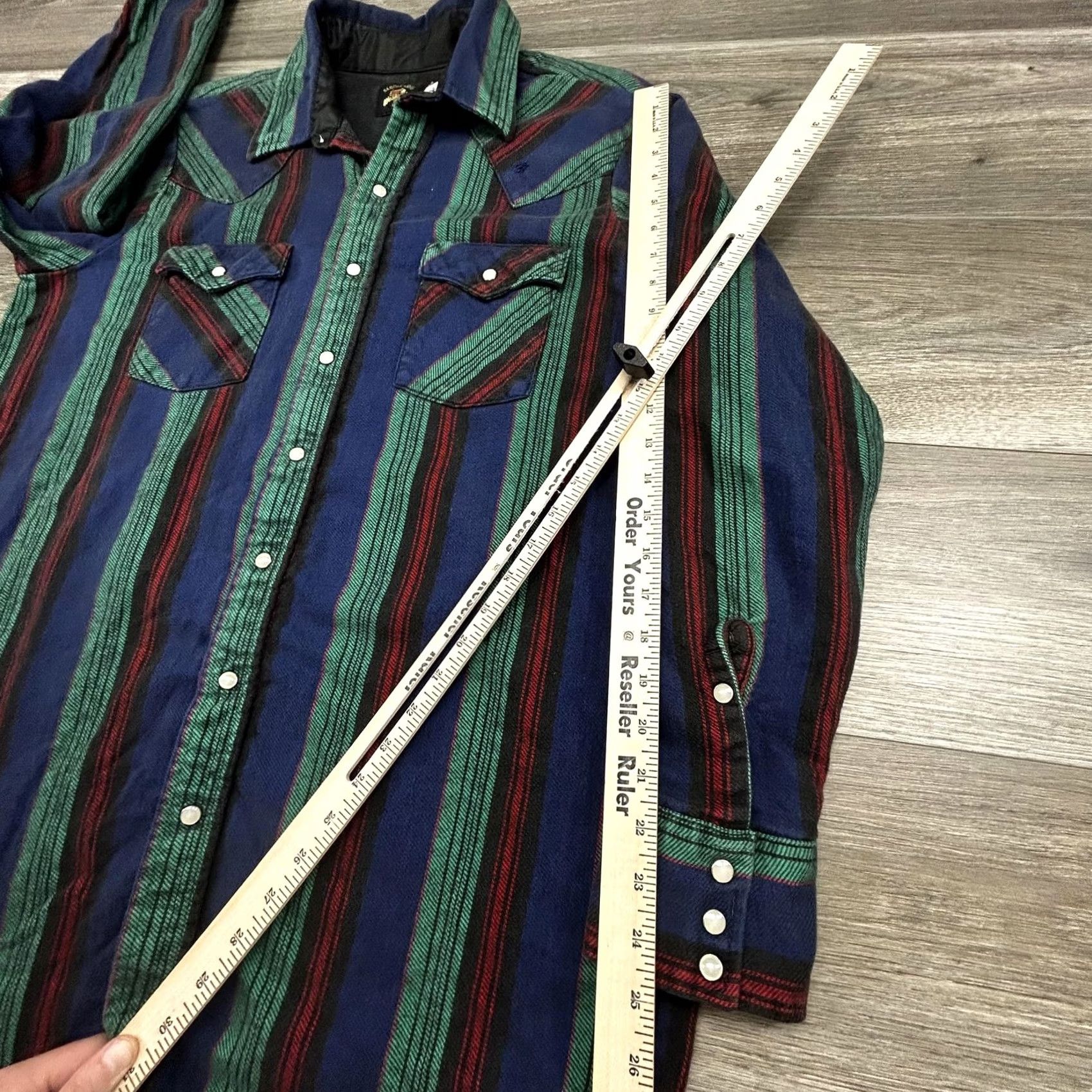Vintage VINTAGE Saddle King Flannel Pearl Snap Shirt Mens XL Tall Blue Wool USA 70s Size US XL / EU 56 / 4 - 7 Thumbnail