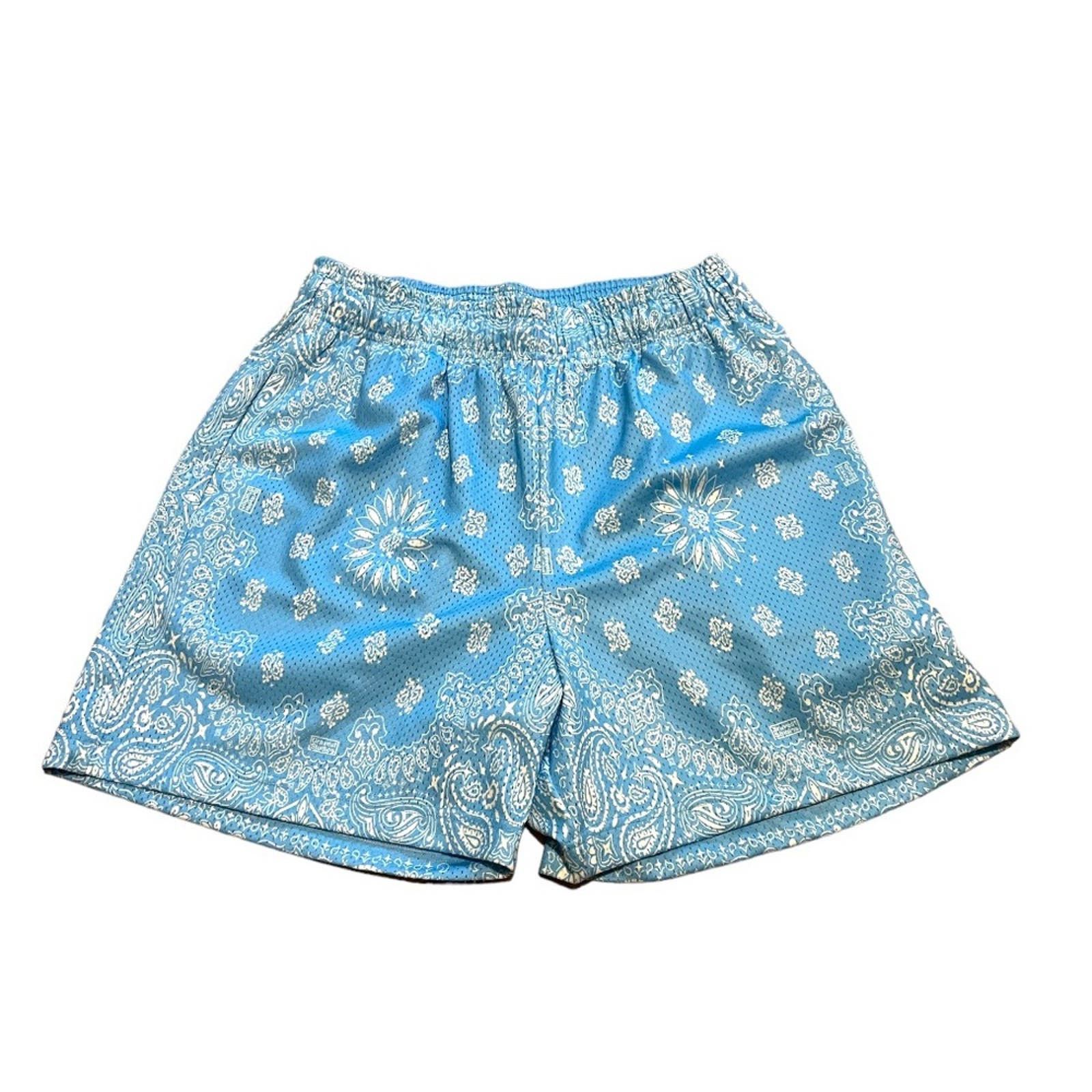 image of Bravest Studios Bravest Studio Light Blue Paisley Shorts Large, Men's (Size 36)