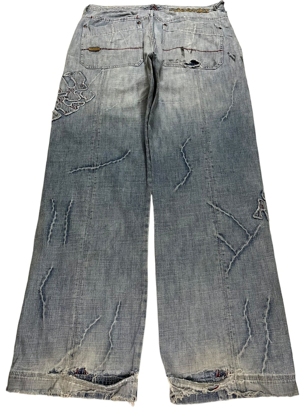 Akademiks Vintage Akademiks Acid Wash Style Distressed Baggy Jeans Size US 37 - 2 Thumbnail
