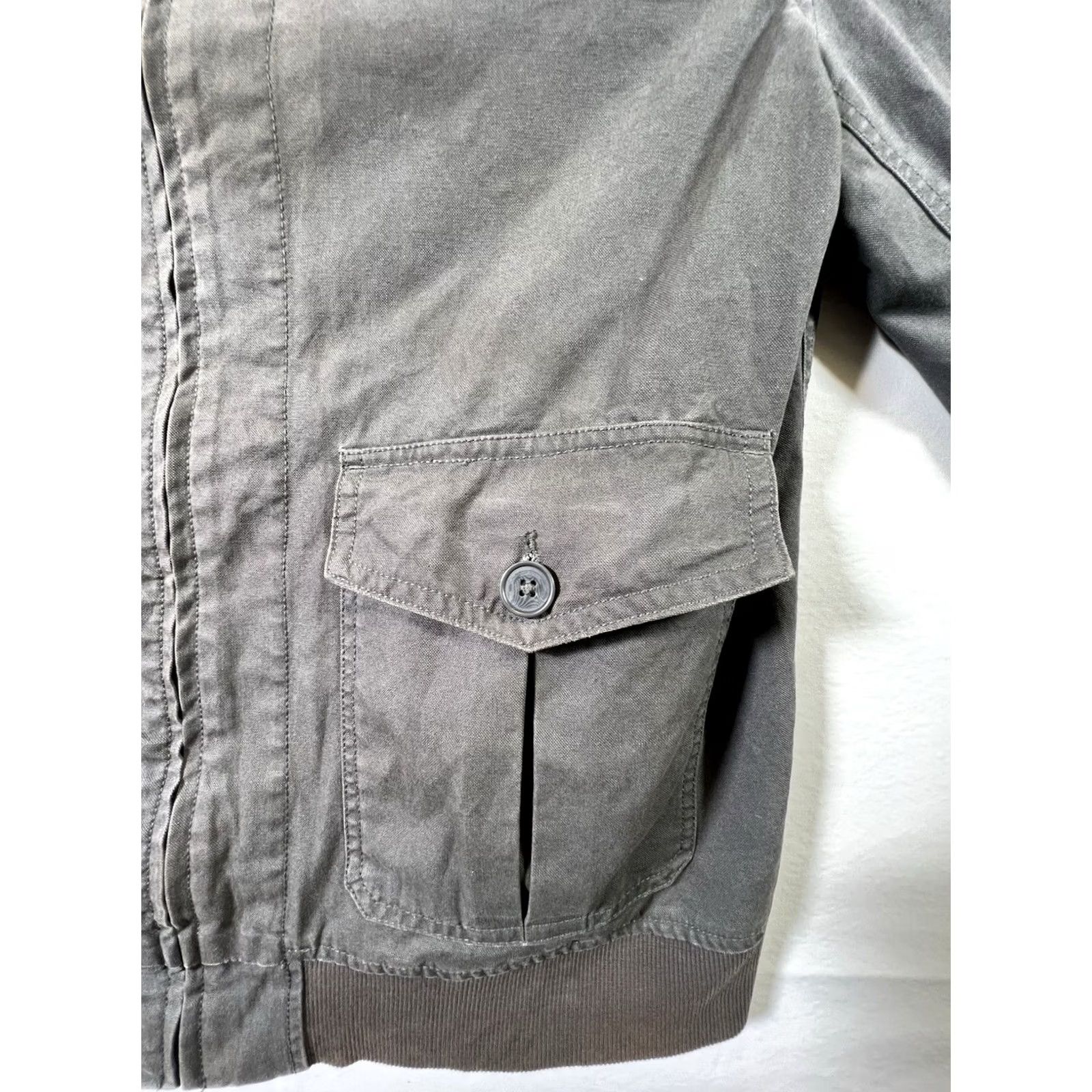Converse Converse ONE STAR Canvas Bomber Jacket Regular L Gray/Black Zipper Men’s Lightweight Mid-Length Stars Shirt/Coat Size US L / EU 52-54 / 3 - 5 Thumbnail