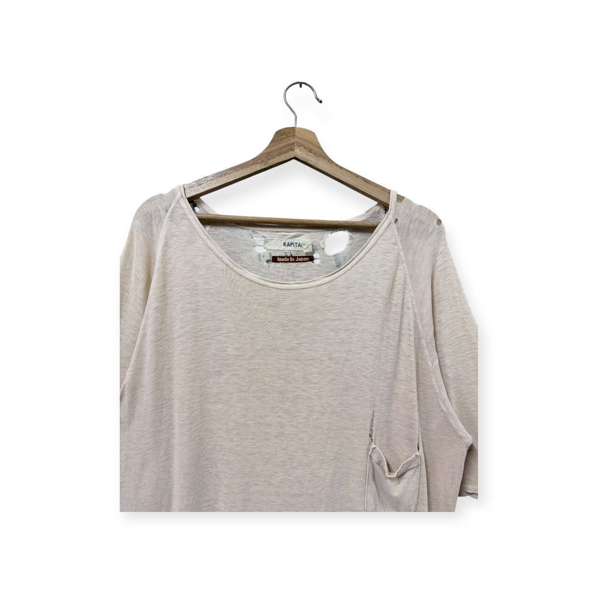 Kapital Kapital Oversized Single Pocket Ripped Disstresed Tee Size US M / EU 48-50 / 2 - 3 Thumbnail