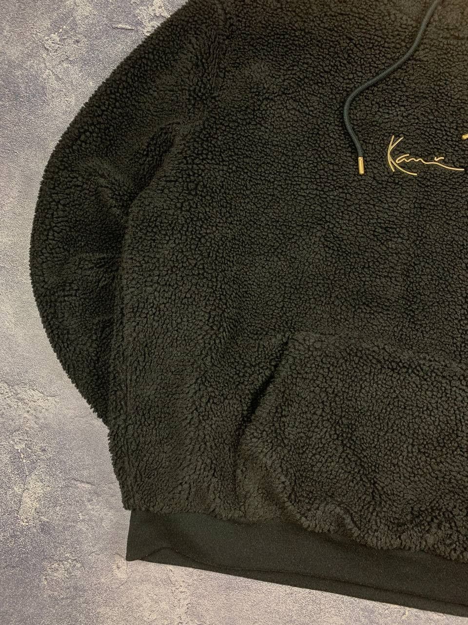 Karl Kani Karl Kani Men's Sherpa Hoodie Black Teddy Bear Fleece Size US L / EU 52-54 / 3 - 4 Thumbnail