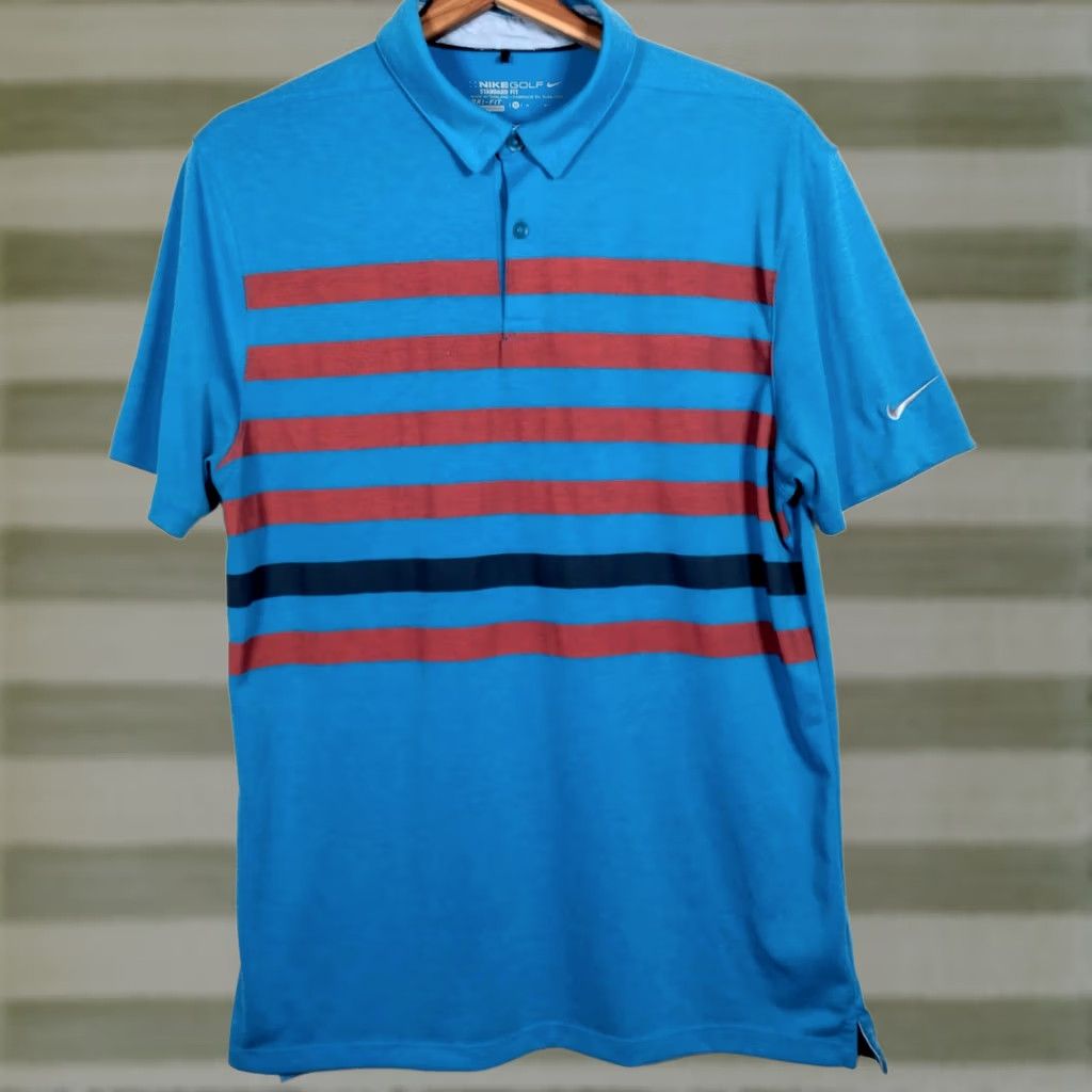 Nike Nike Golf Polo Shirt Men M Blue Red Striped Dri-Fit Athletic Casual Activewear server Size US M / EU 48-50 / 2 - 1 Thumbnail