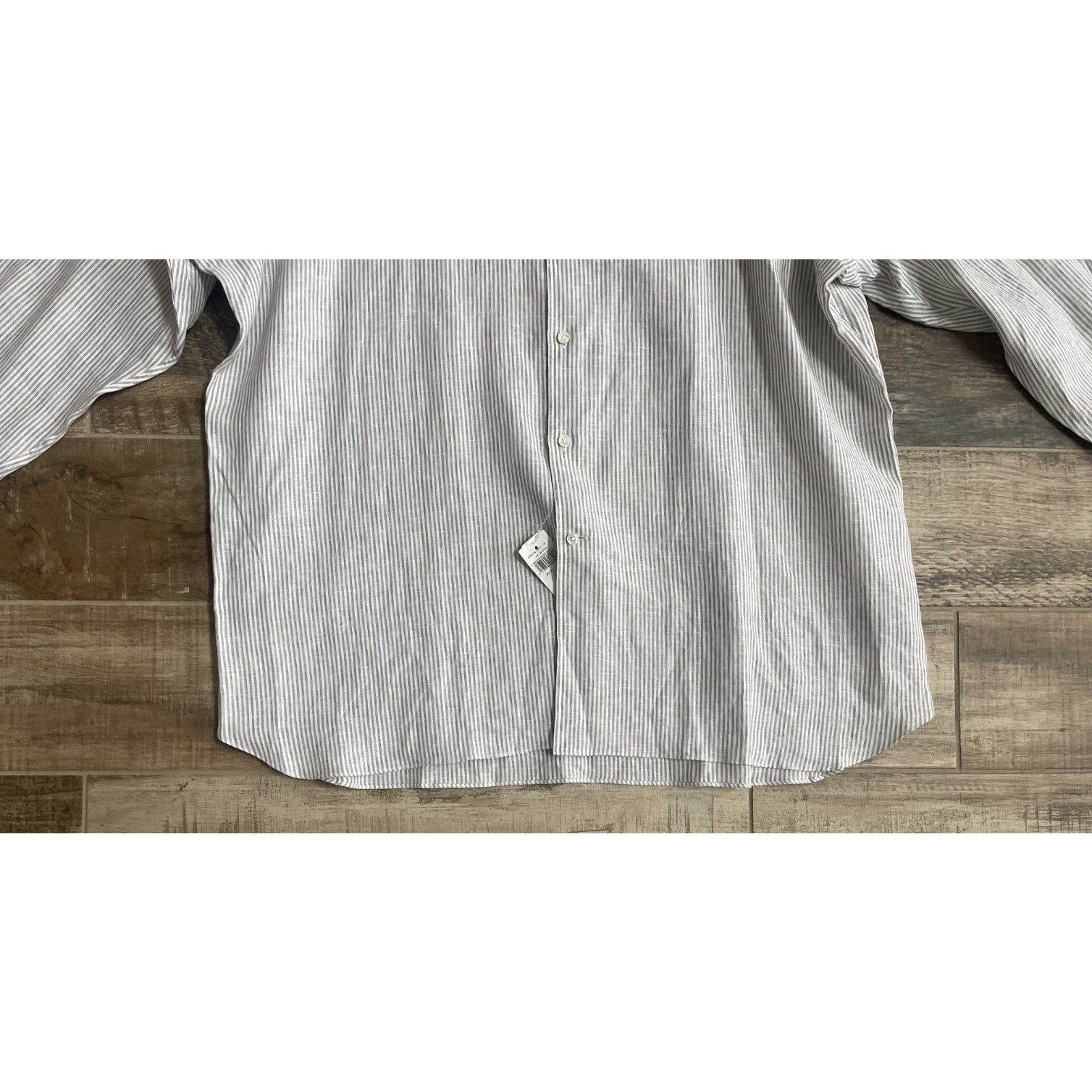Ermenegildo Zegna $1,595 NWT Ermenegildo Zegna Oasi Lino Linen Shirt 3XL Size US XXL / EU 58 / 5 - 3 Thumbnail