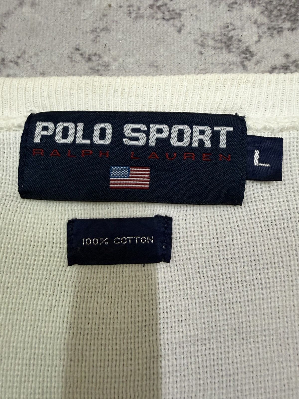 Polo Ralph Lauren Vintage 90s Polo Sport Ralph Lauren Vneck Knit Sweater Size US L / EU 52-54 / 3 - 7 Thumbnail