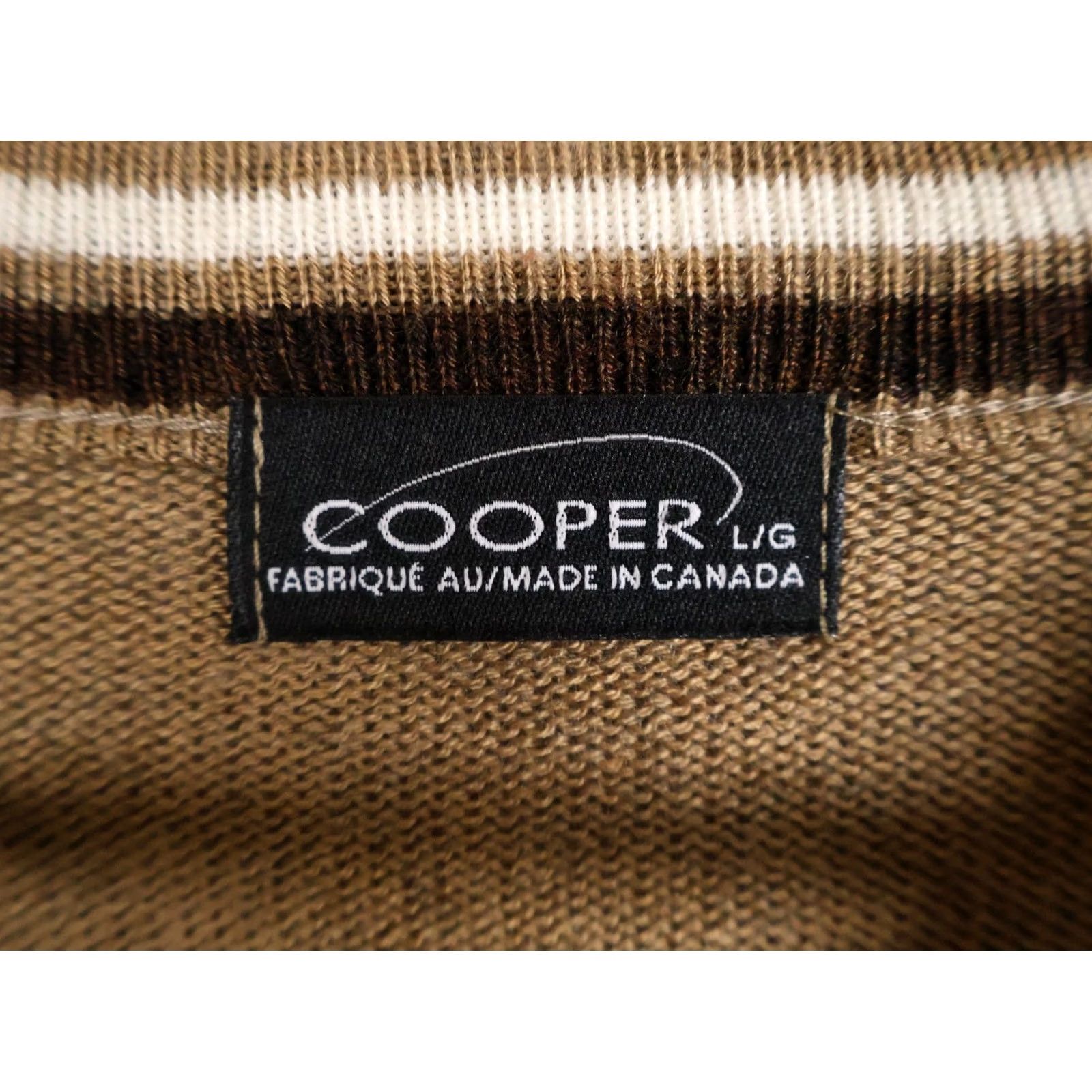 Vintage VINTAGE Cooper Sweater Vest Men's Large Brown Gray V-Neck Knit VTG Size US L / EU 52-54 / 3 - 3 Thumbnail