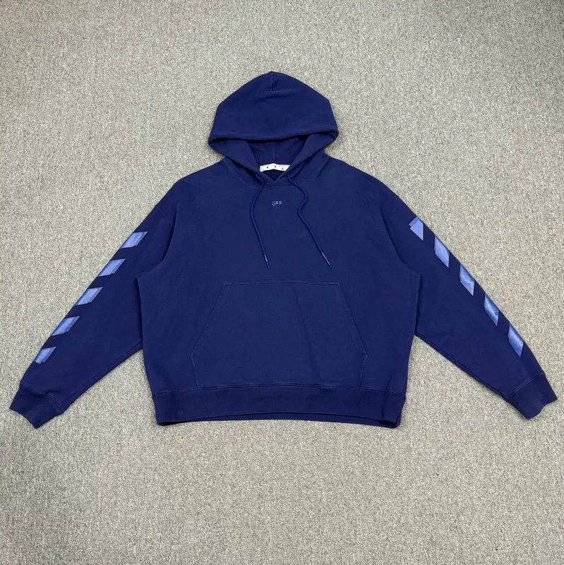 Off-White Men's Hooded Sweatshirt in Blue 0089
