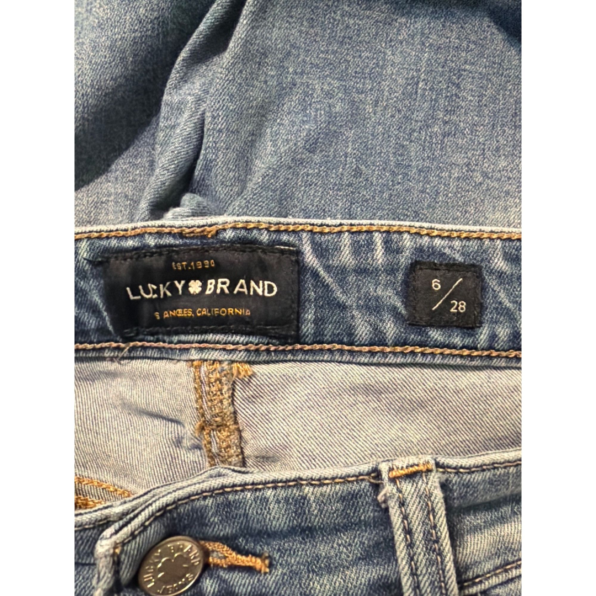 Lucky Brand Lucky Brand Ava Skinny Distressed Blue Jeans Denim Frayed He Size 28" / US 6 / IT 42 - 5 Thumbnail
