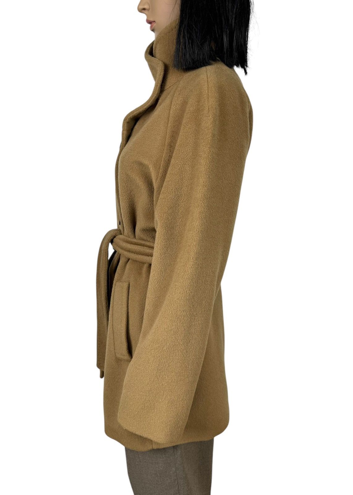 Marella Marella Wool-Cashmere Belted Coat Mock Neck size US8 IT44 Size M / US 6-8 / IT 42-44 - 6 Thumbnail