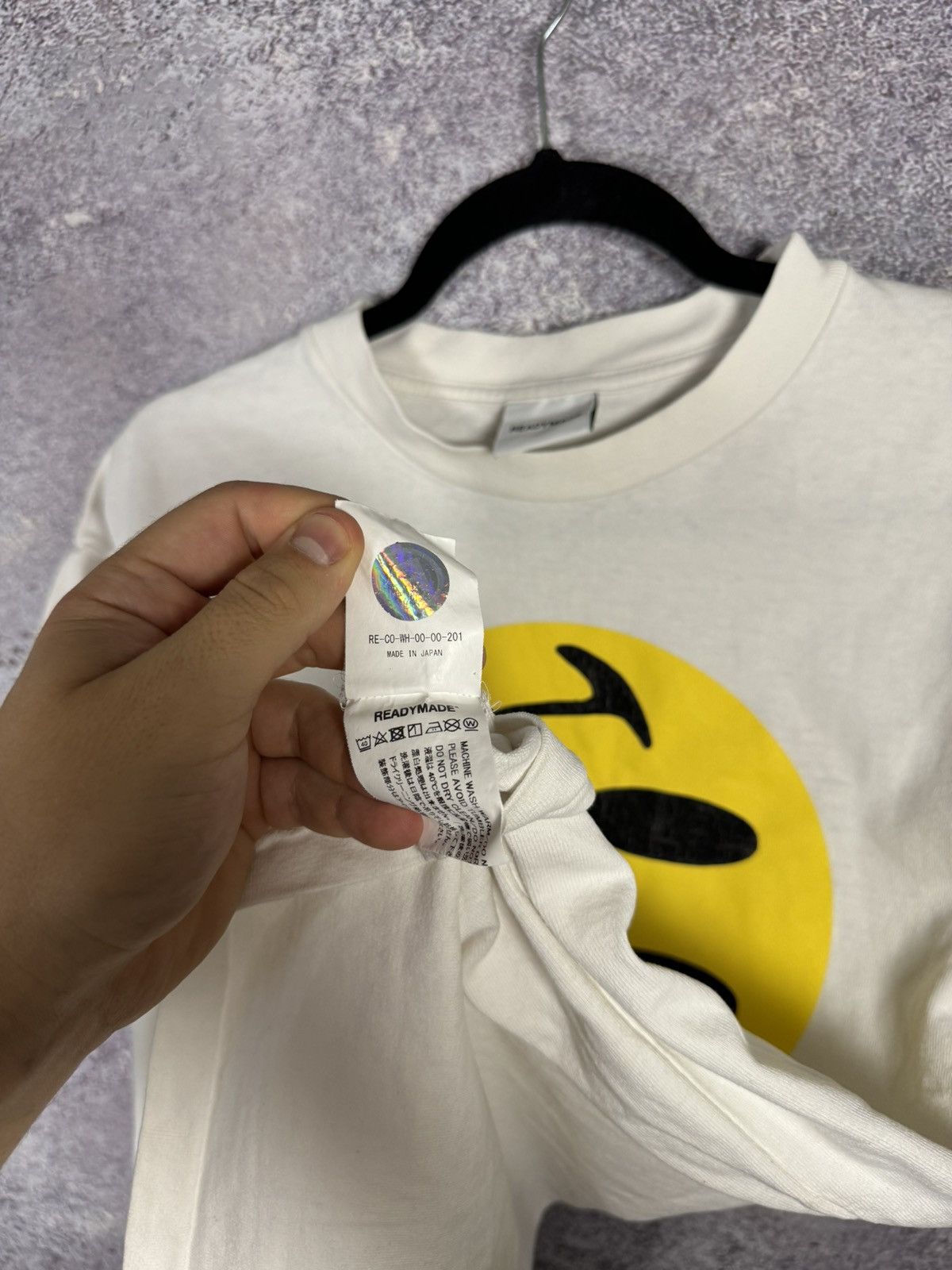 READYMADE READYMADE SMILEY FACE WHITE TEE Size US S / EU 44-46 / 1 - 14 Thumbnail