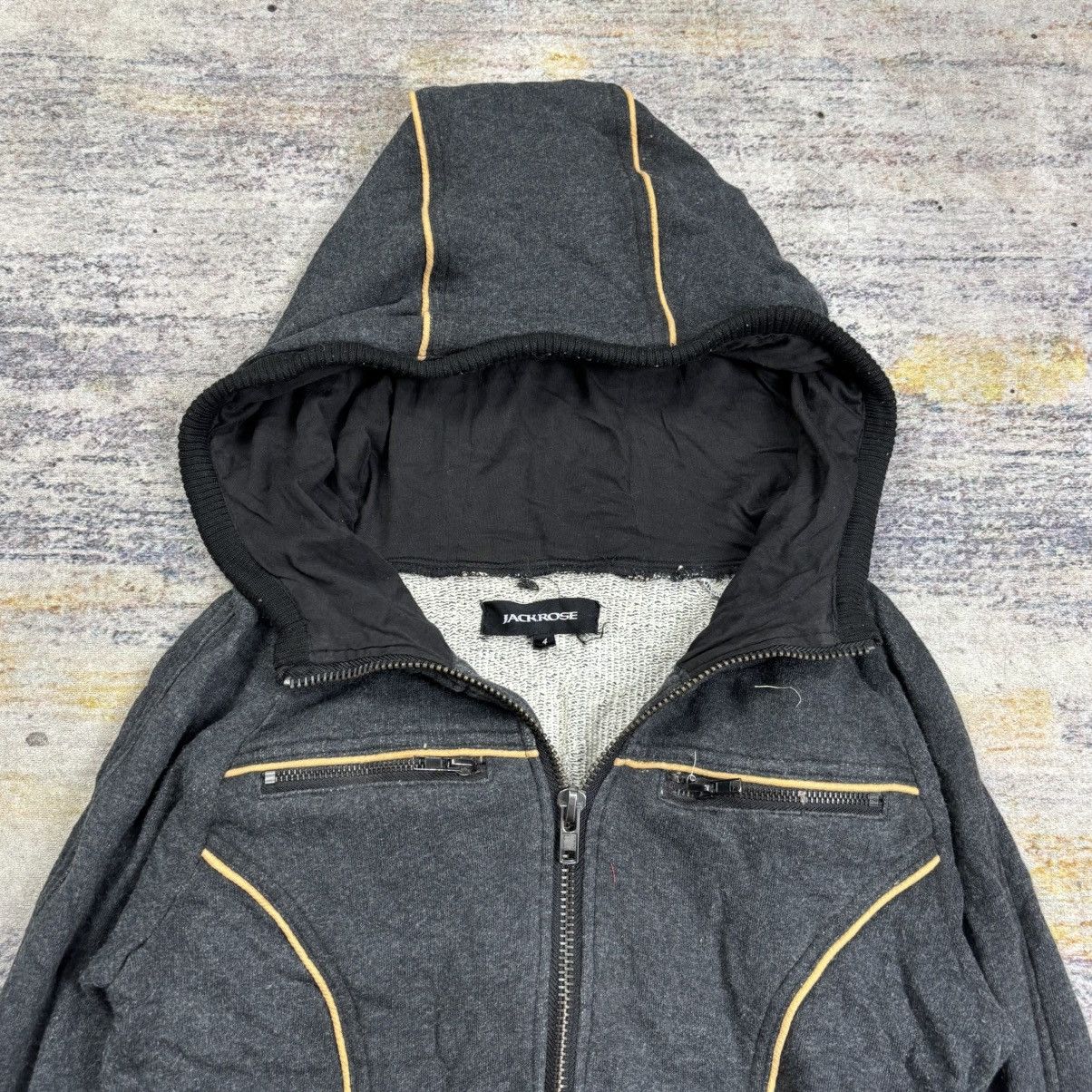 JACKROSE 2000s Jackrose - Vkei Style Extra Hand Rib Zip Hoodie Size US M / EU 48-50 / 2 - 6 Thumbnail