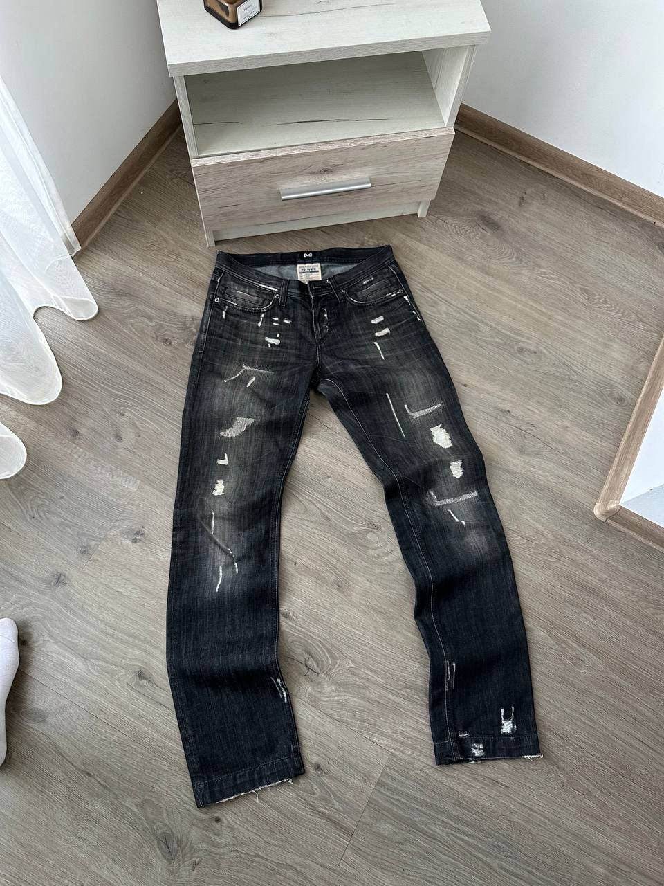 Dolce & Gabbana × Vintage Vintage Dolce Gabbana Denim Black Power Pants Size US 30 / EU 46 - 3 Thumbnail