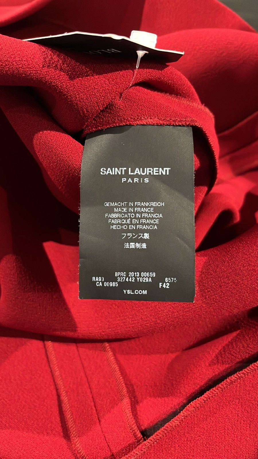 Saint Laurent Paris Saint Laurent AW/13 Red Cap-Sleeve Classic Tube Mini Dress Size M / US 6-8 / IT 42-44 - 8 Thumbnail