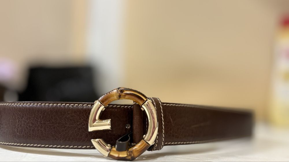 Gucci Gucci Bamboo G Logo Leather Belt Size ONE SIZE - 2 Thumbnail