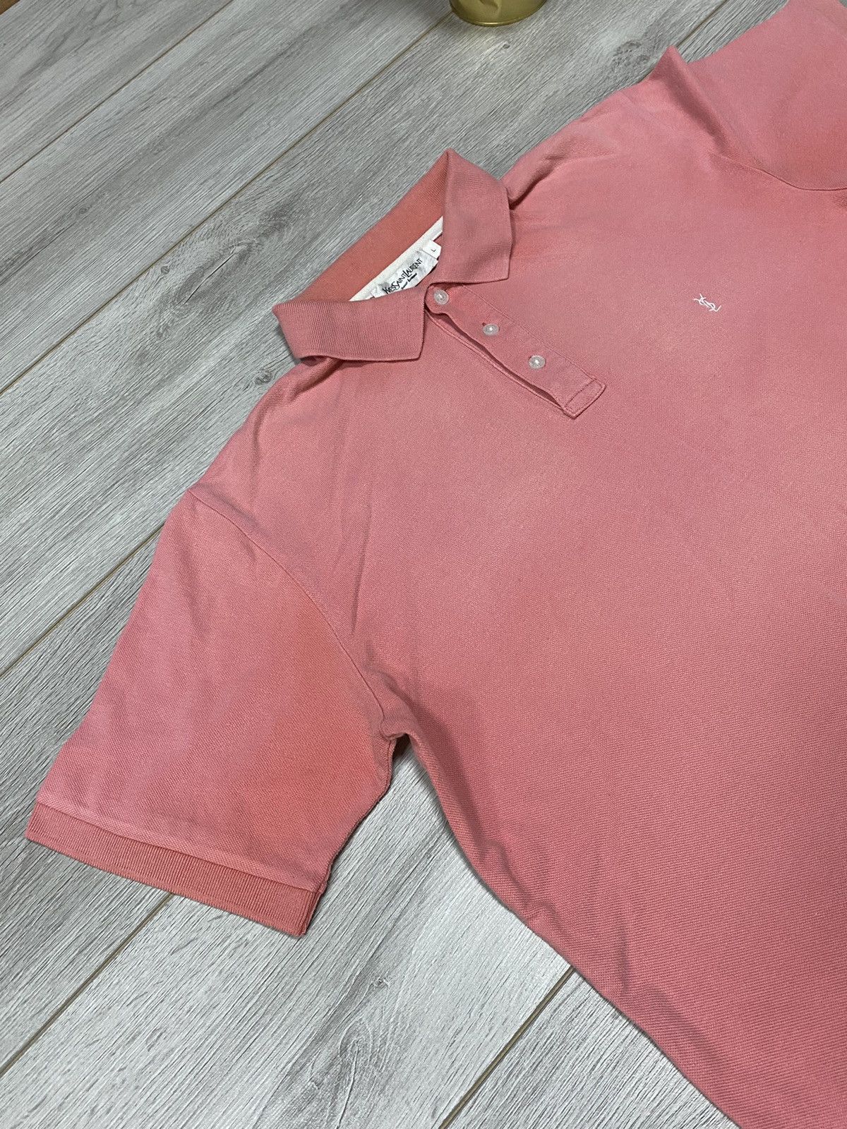Yves Saint Laurent Yves Saint Laurent faded vintage YSL logo polo Size US L / EU 52-54 / 3 - 4 Thumbnail
