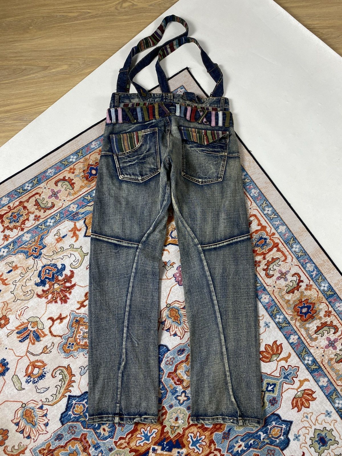 Japanese Brand Double waist suspender jeans pants Size US 34 / EU 50 - 12 Thumbnail