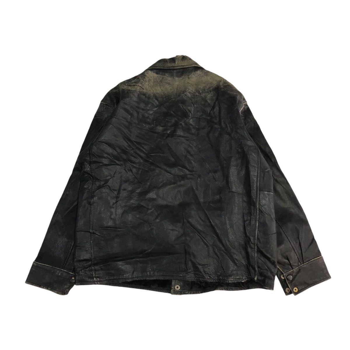 Japanese Brand 🔥VINTAGE 80’s BIKER LEATHER JACKET OXLEATHER FUR BLANKET Size US M / EU 48-50 / 2 - 2 Thumbnail