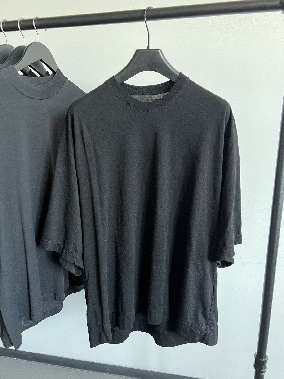 Pre-owned Julius Ss23 Oversized 50/50 Cotton Blank Black Tee