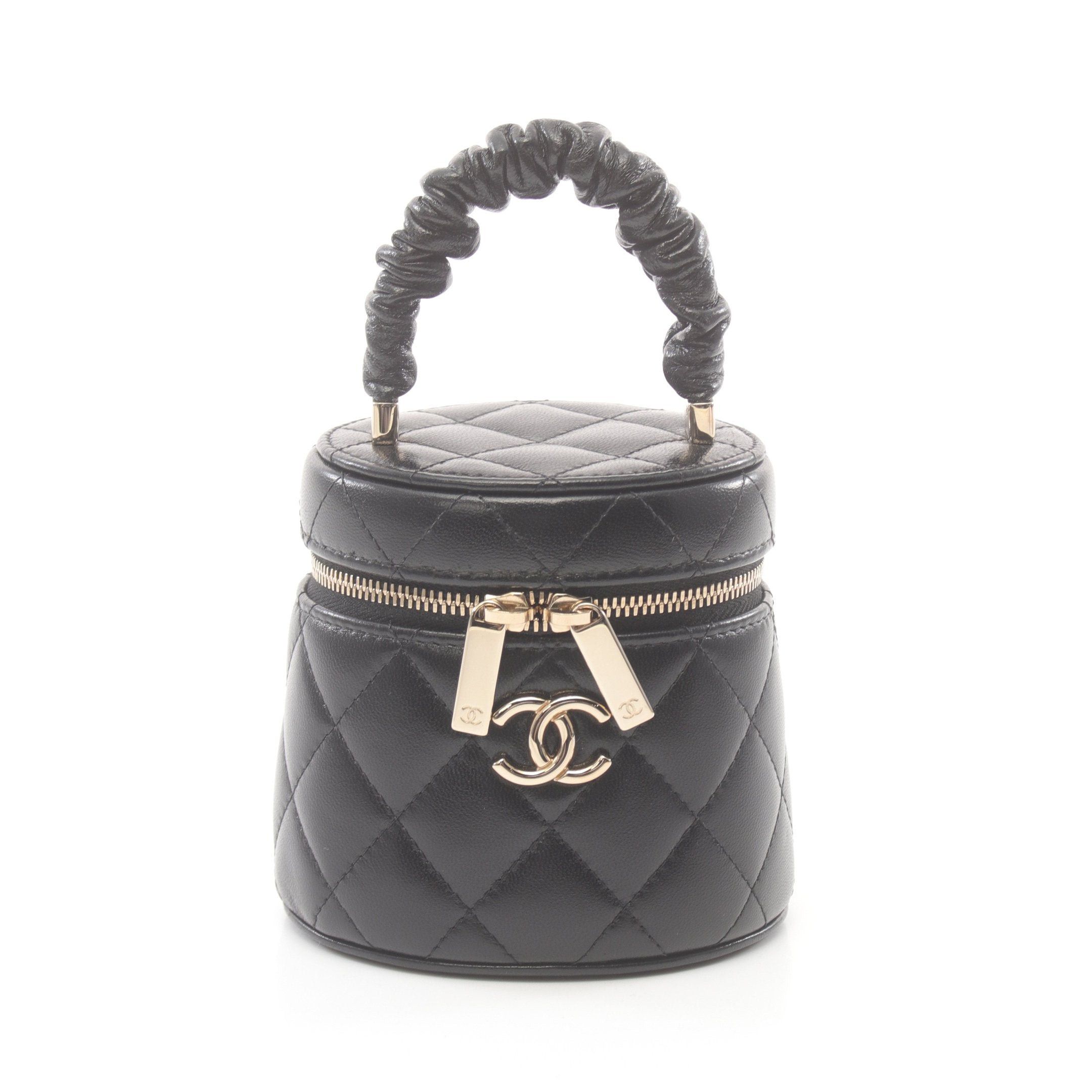 Chanel Chanel Matelasse Vanity Bag Lambskin Black Gold Hardware Size ONE SIZE - 1 Thumbnail