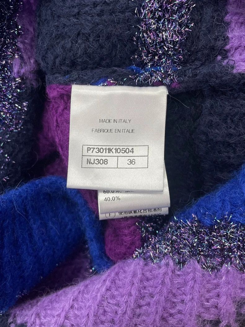 Chanel chanel 22A purple and blue colour block alpaca wool sweate Size XXS / US 00 / IT 34 - 6 Thumbnail
