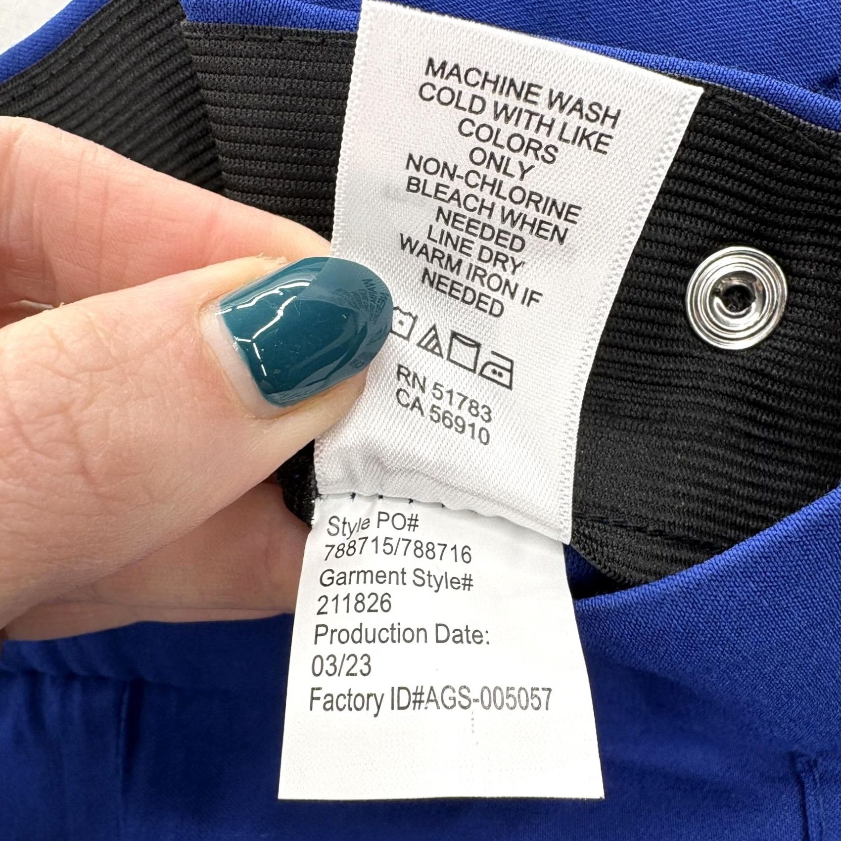 Vintage Maurices Skinny Bengaline Pants Womens XL Blue High Rise Pull On Stretch Work Pants Size 40" / US 18 - 7 Thumbnail