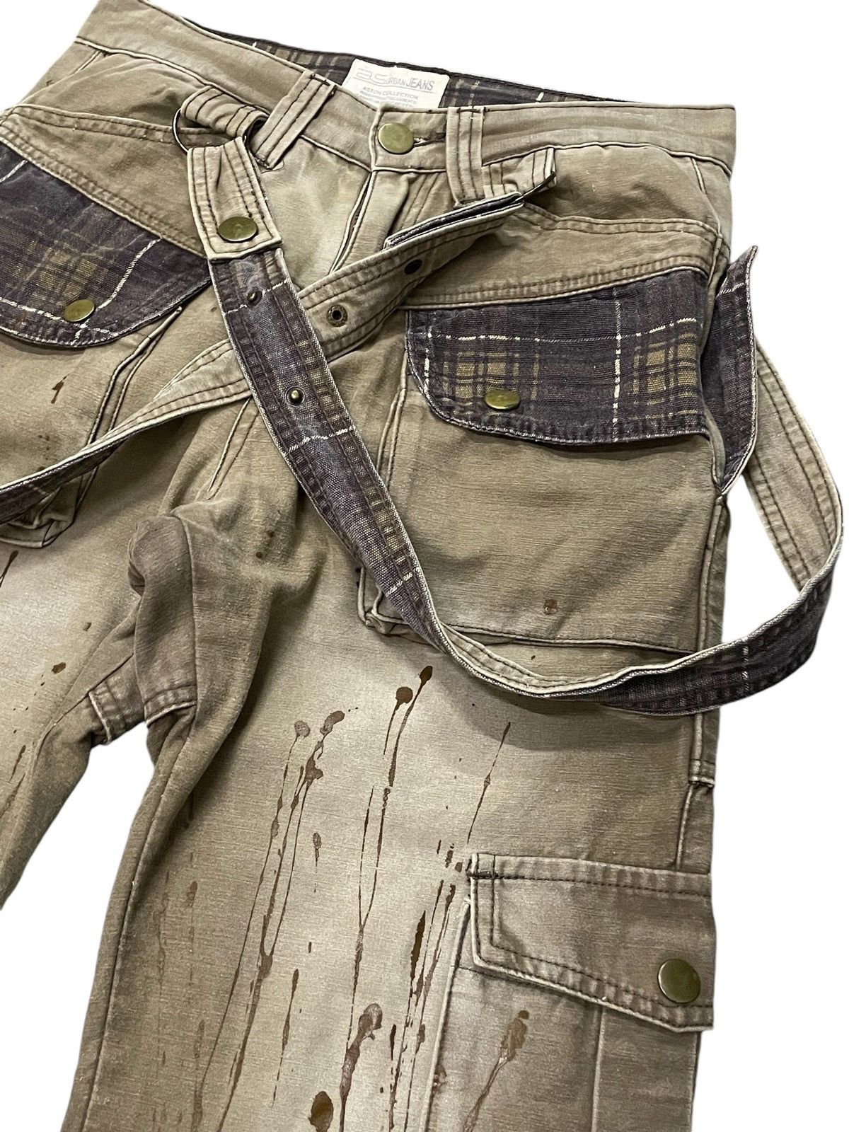 BUFFALO BOBS × Hysteric Glamour × Le Grande Bleu (L.G.B.) As Urban Cargo Baggy Suspender Painter Pants Size US 29 - 8 Thumbnail