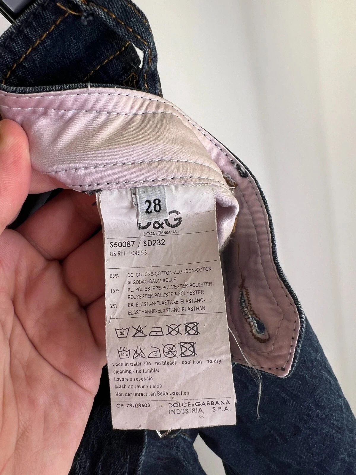 Dolce & Gabbana Vintage Dolce & Gabbana Wonder Y2K Monogram Very Tight Jeans Size 31" - 12 Thumbnail