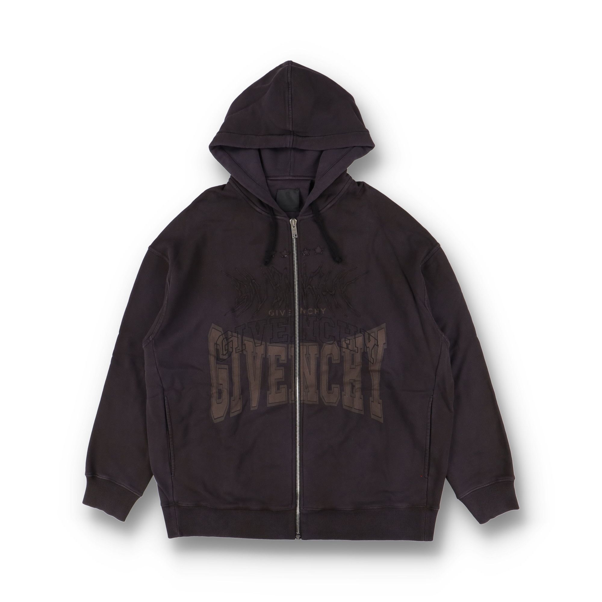 Givenchy Gothic Multilogo Layered Hoodie | Grailed