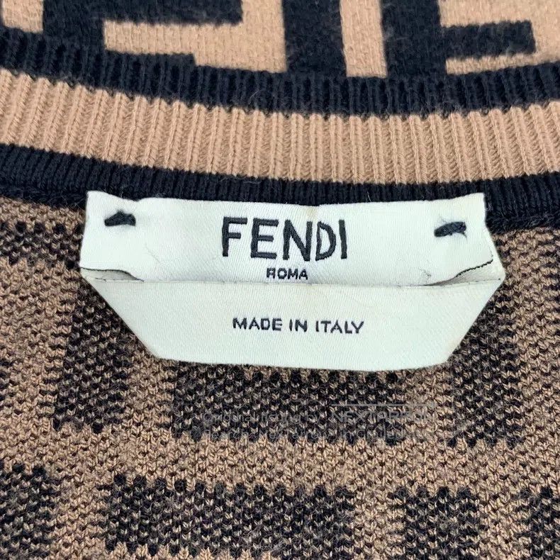 Fendi Fendi Dark brown logo letter printed round-neck long-sleev Size XS / US 0-2 / IT 36-38 - 6 Thumbnail