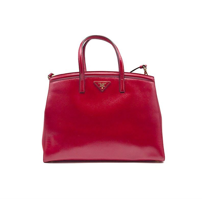 Prada Saffiano Vernice Tote and Shoulder Bag Size ONE SIZE - 1 Thumbnail