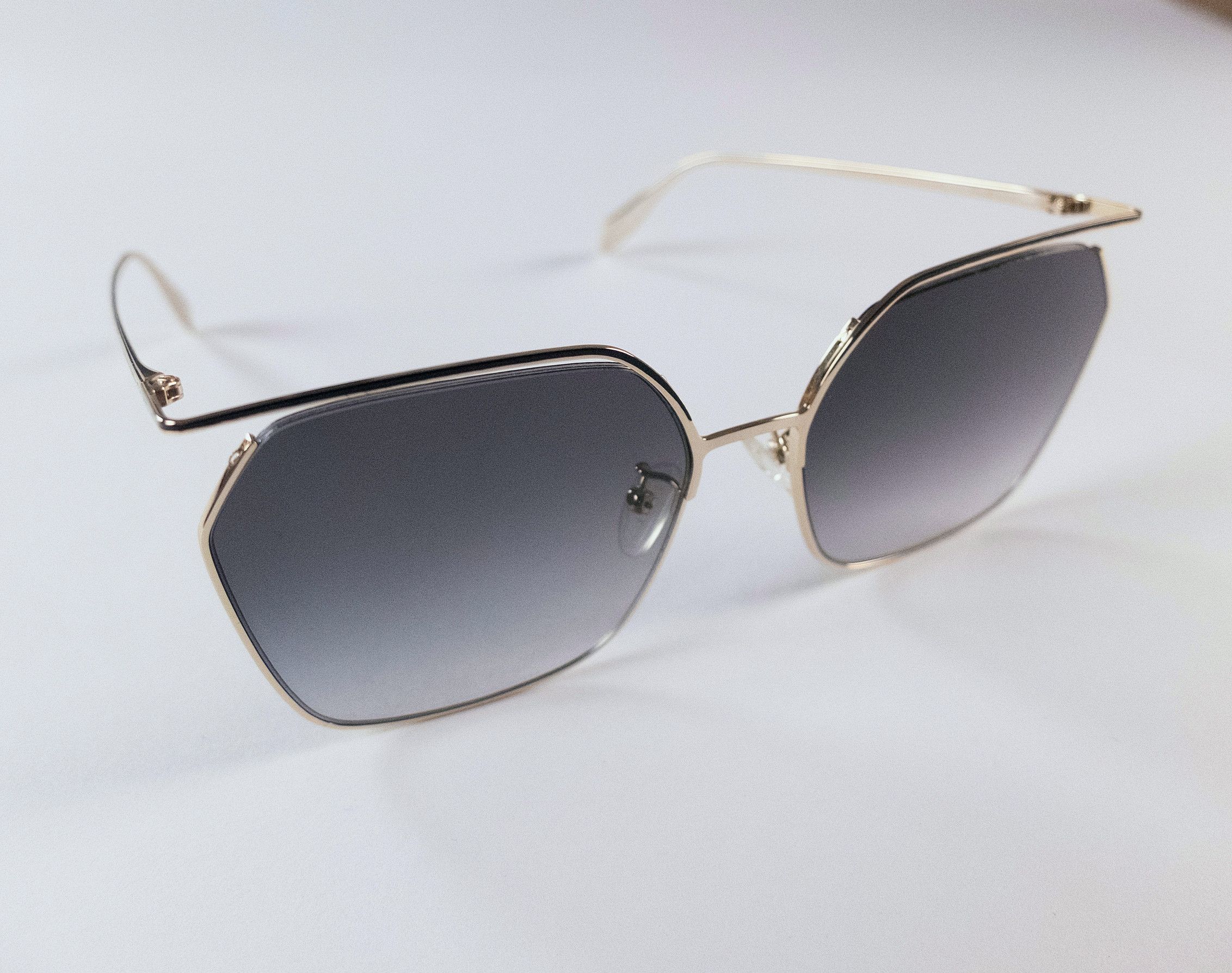 Alexander McQueen ALEXANDER MCQUEEN open frame oversize metal sunglasses Size ONE SIZE - 4 Thumbnail