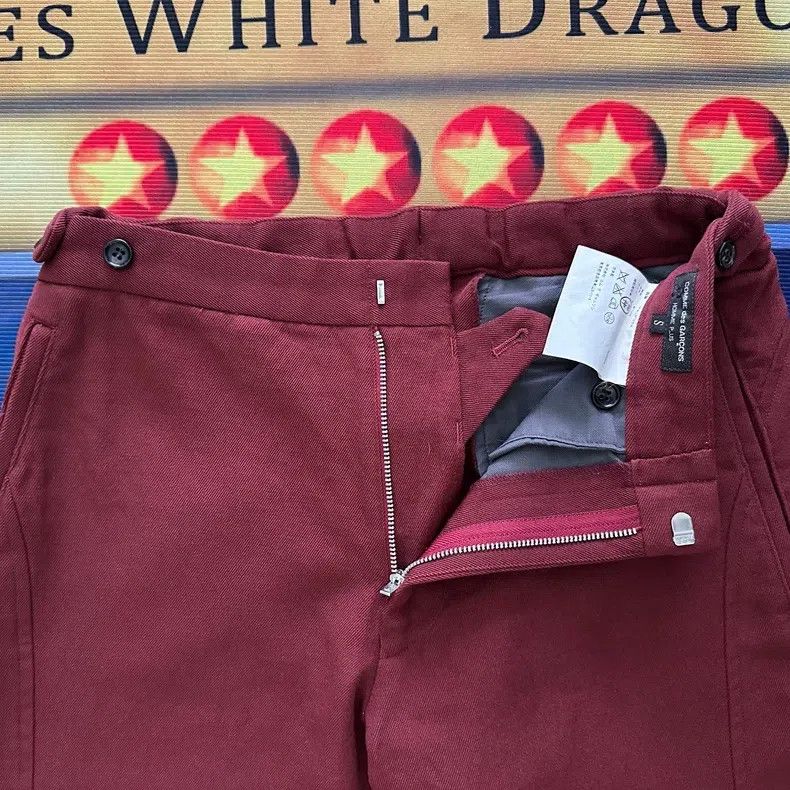 Comme des Garcons Comme Des Garcons size S Burgundy Wool Trousers Size US 27 - 3 Thumbnail