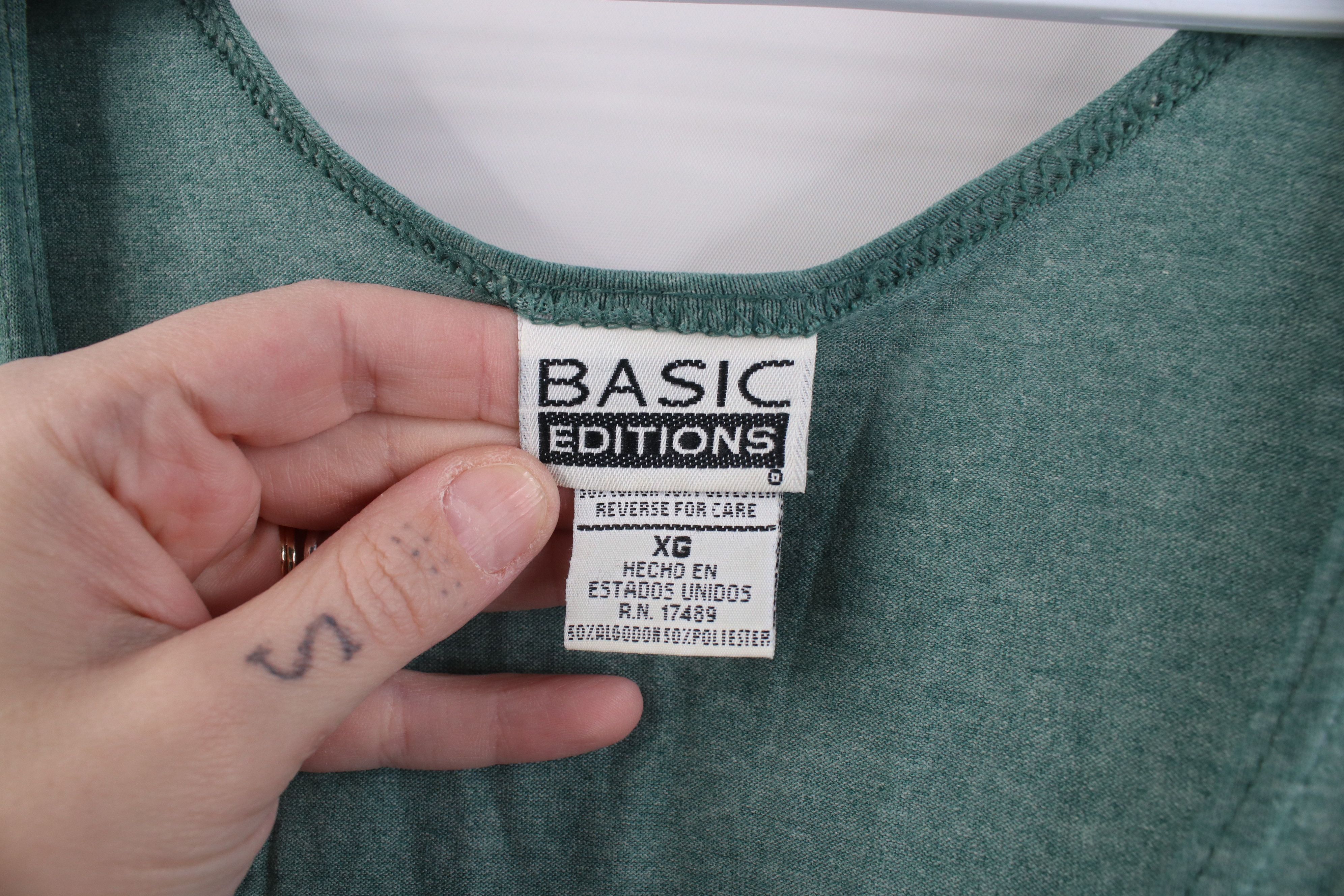 Vintage Vintage 90s Streetwear Tank Top T-Shirt Heather Green USA Size US XL / EU 56 / 4 - 5 Thumbnail