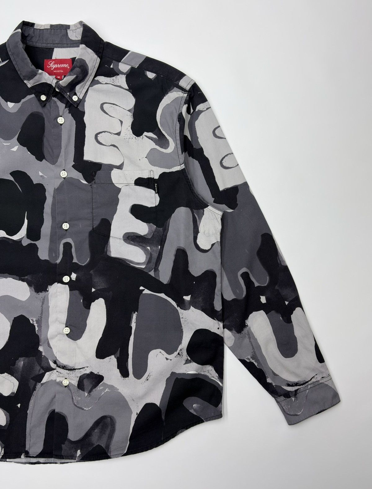 Supreme Supreme Painted Logo Shirt Button Up Size US M / EU 48-50 / 2 - 2 Thumbnail