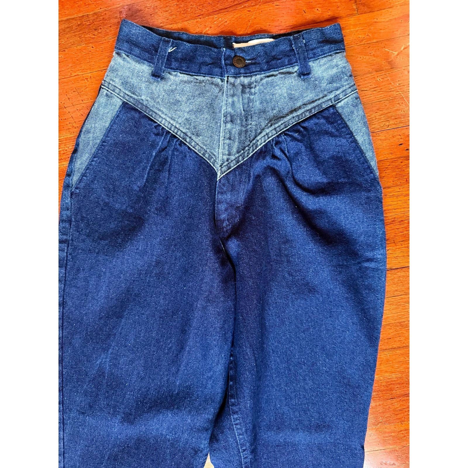 Vintage Vintage 70’s Dark Wash Denim High Waist Bare Back Jeans XS Size 24" / US 00 / IT 34 - 7 Thumbnail