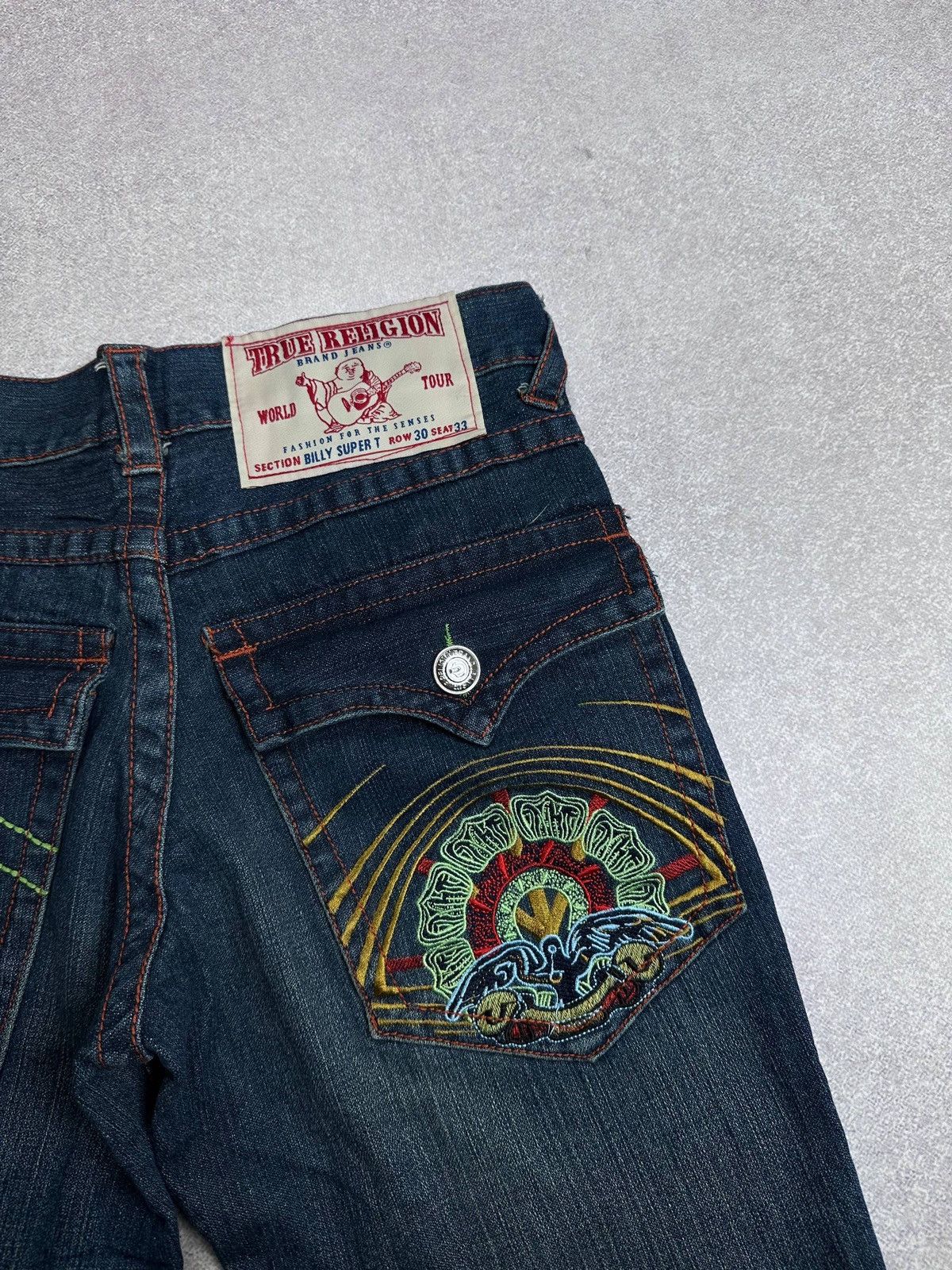 True Religion Vintage NWT True Religion Baggy Denim Embroidery Shorts 30 Size US 30 / EU 46 - 4 Thumbnail