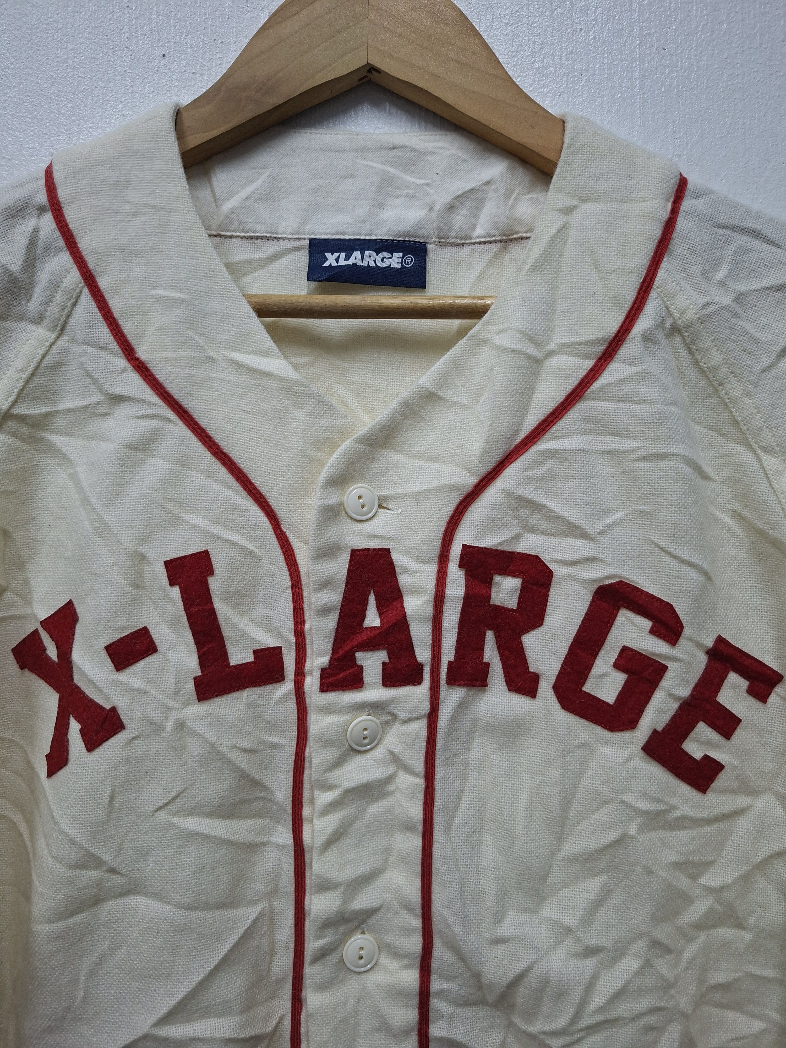 Xlarge X-Large Wool Baseball Jersey Size US L / EU 52-54 / 3 - 3 Thumbnail