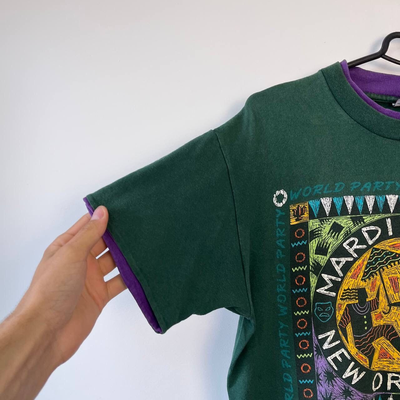 Vintage Vintage 1991 Mardi Gras New Orleans Logo T-Shirt Signal Size US M / EU 48-50 / 2 - 10 Thumbnail