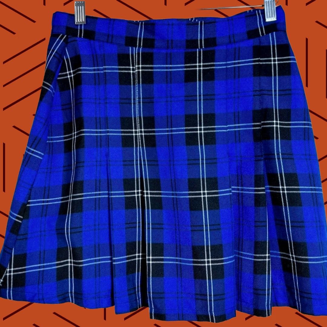 The Ragged Priest THE RAGGED PRIEST Blue Plaid Skirt Women Size M Size 32" / US 10 / IT 46 - 1 Thumbnail