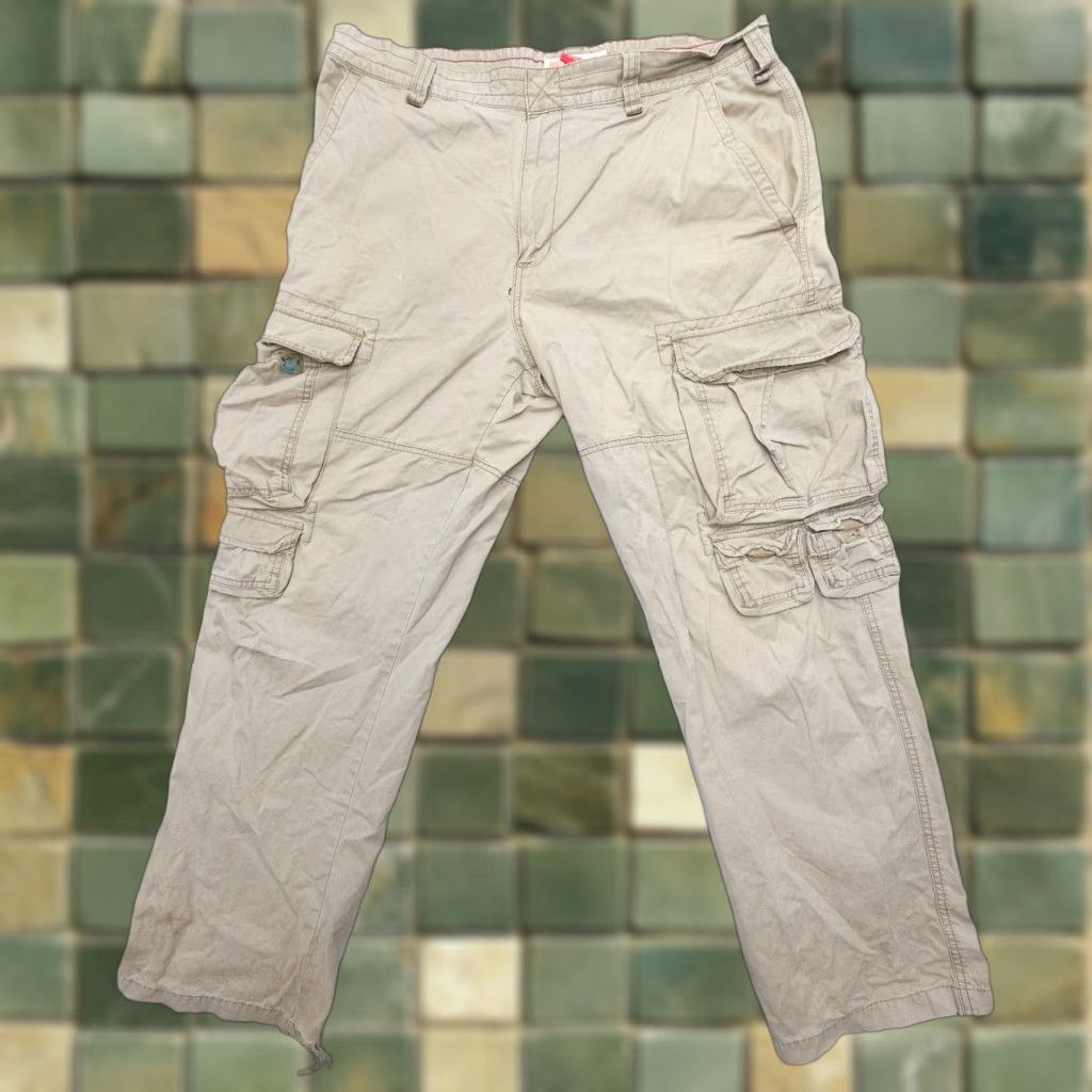 Abercrombie & Fitch VINTAGE Abercrombie & Fitch Cargo Pants Mens 36x32 Beige Canvas 5-Pocket Cargo 90s Army Outdoor Casual Workwear Mens Size US 36 / EU 52 - 1 Thumbnail