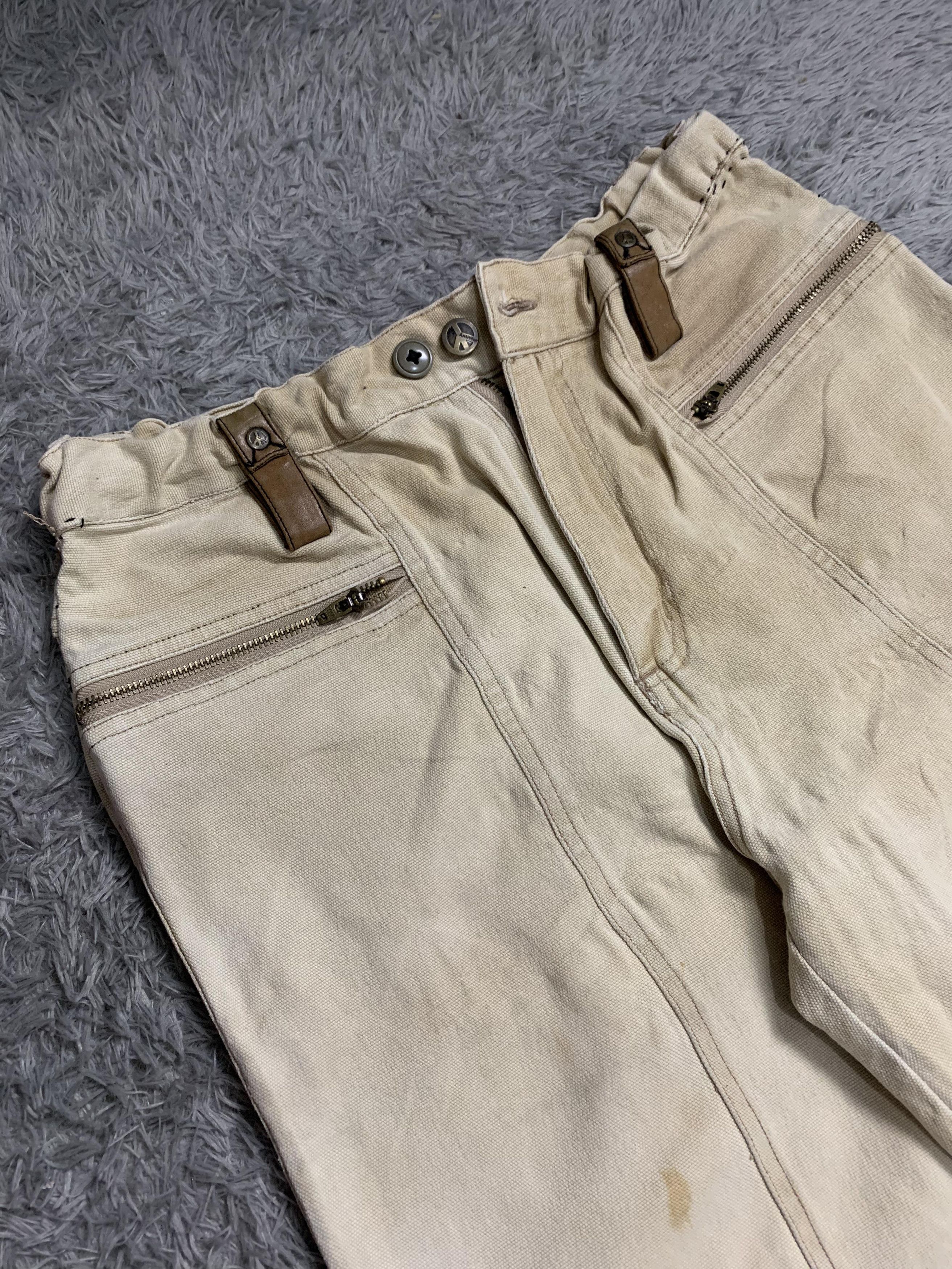 Japanese Brand Time-Worn Essentials Anti War Distressed Denim Work Pants Size US 34 / EU 50 - 2 Thumbnail